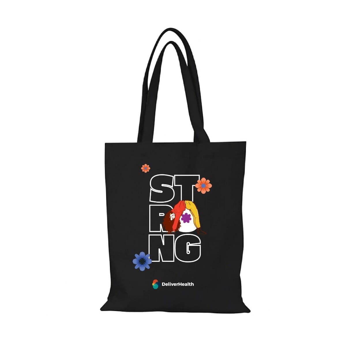Strong Women Tote Bag - Black